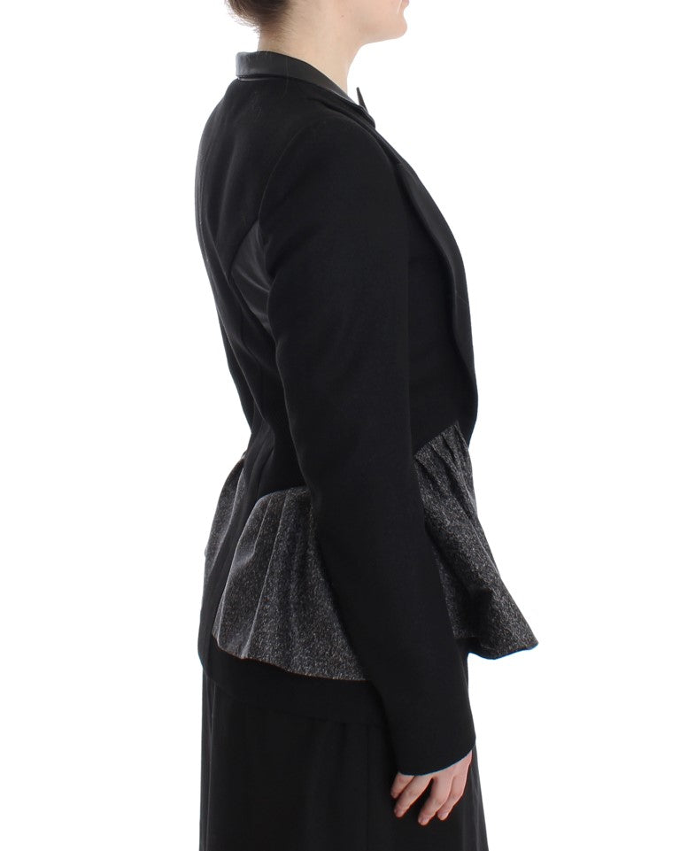 Veste blazer courte noire, veste motard KAALE SUKTAE