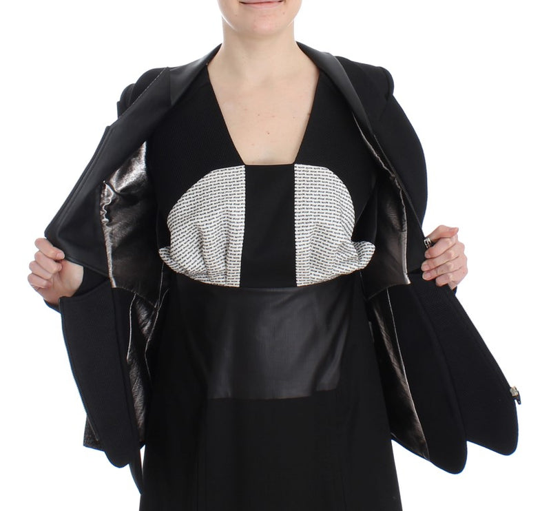 Veste blazer courte noire, veste motard KAALE SUKTAE