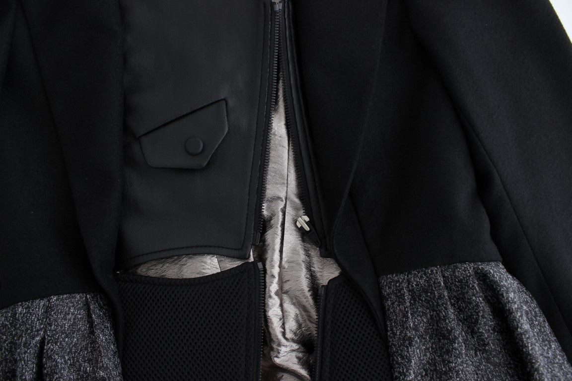 Veste blazer courte noire, veste motard KAALE SUKTAE