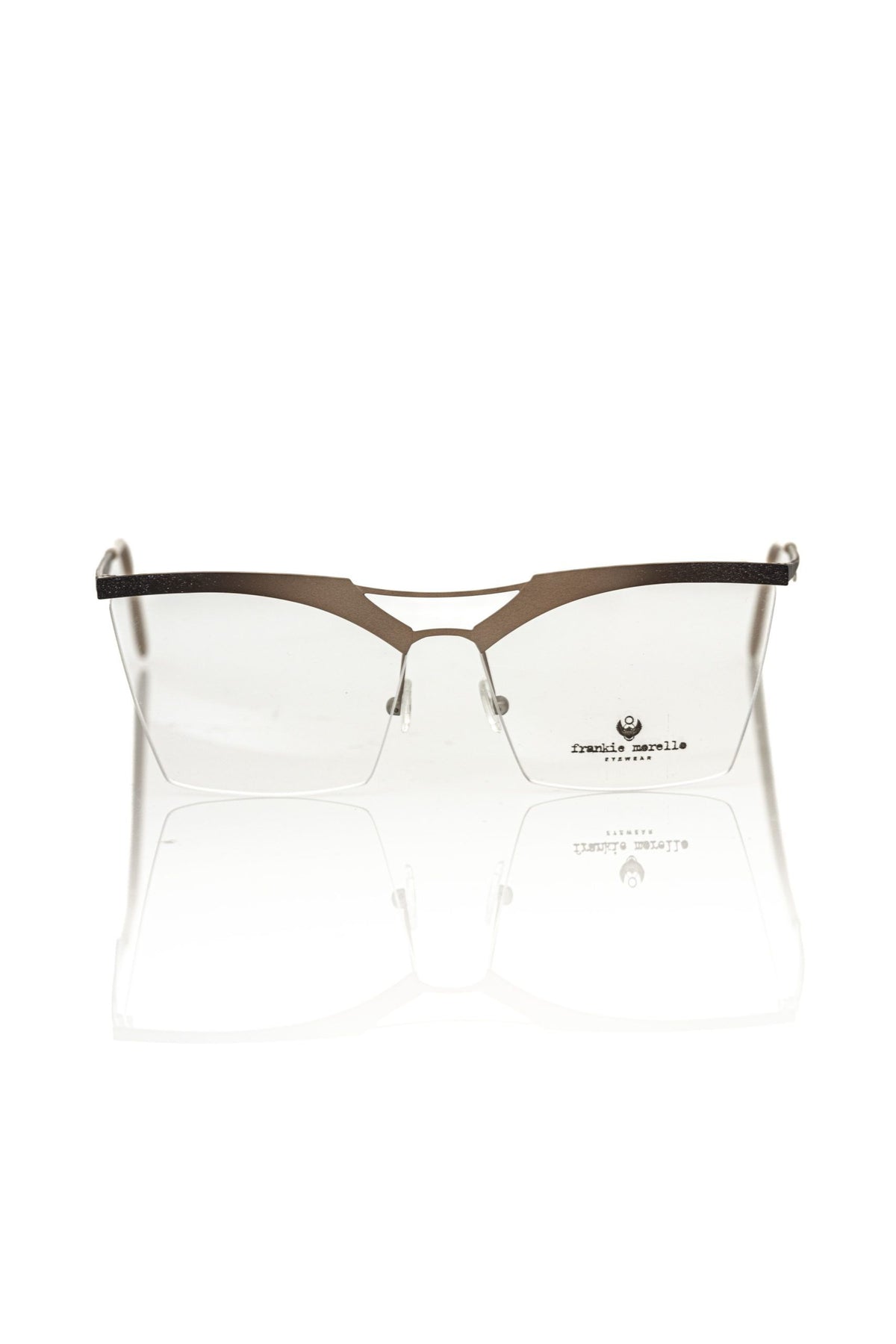 Frankie Morello Gold Metallic Clubmaster Women's Eyeglass Frame