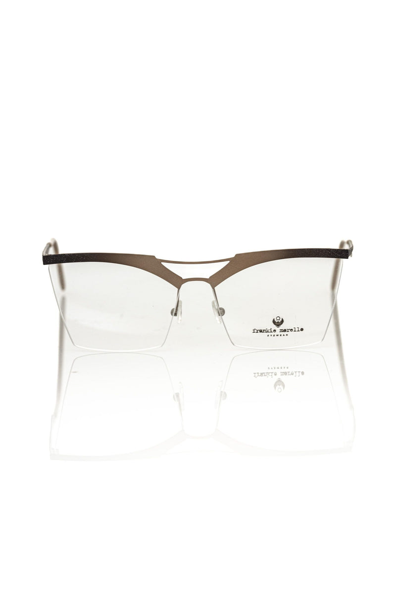 Frankie Morello Gold Metallic Clubmaster Women's Eyeglass Frame