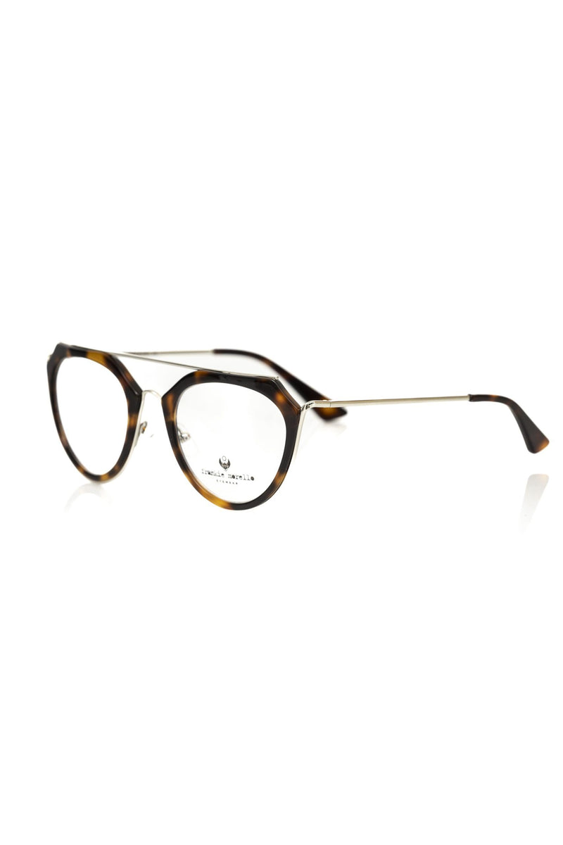 Frankie Morello Brown Acetate Women Frame - Aviator Style
