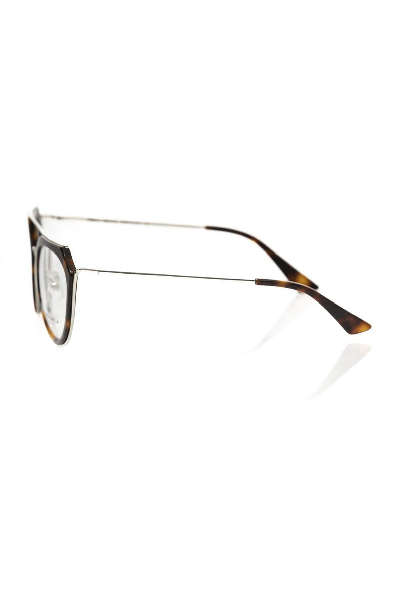 Frankie Morello Brown Acetate Women Frame - Aviator Style