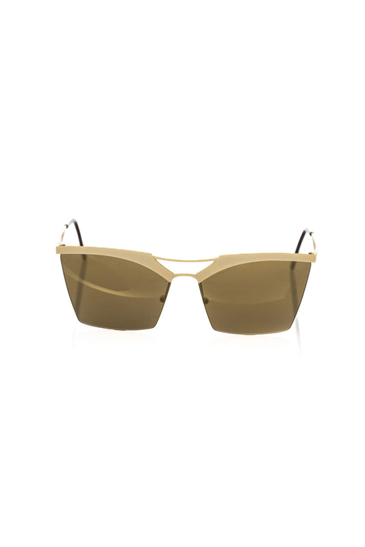 Lunettes de soleil pour femmes Frankie Morello en fibre métallique dorée
