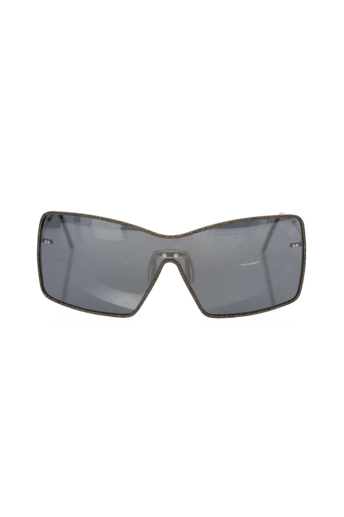 Lunettes de soleil Femme Frankie Morello - Modèle Shield Noir Métallique