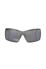 Lunettes de soleil Femme Frankie Morello - Modèle Shield Noir Métallique