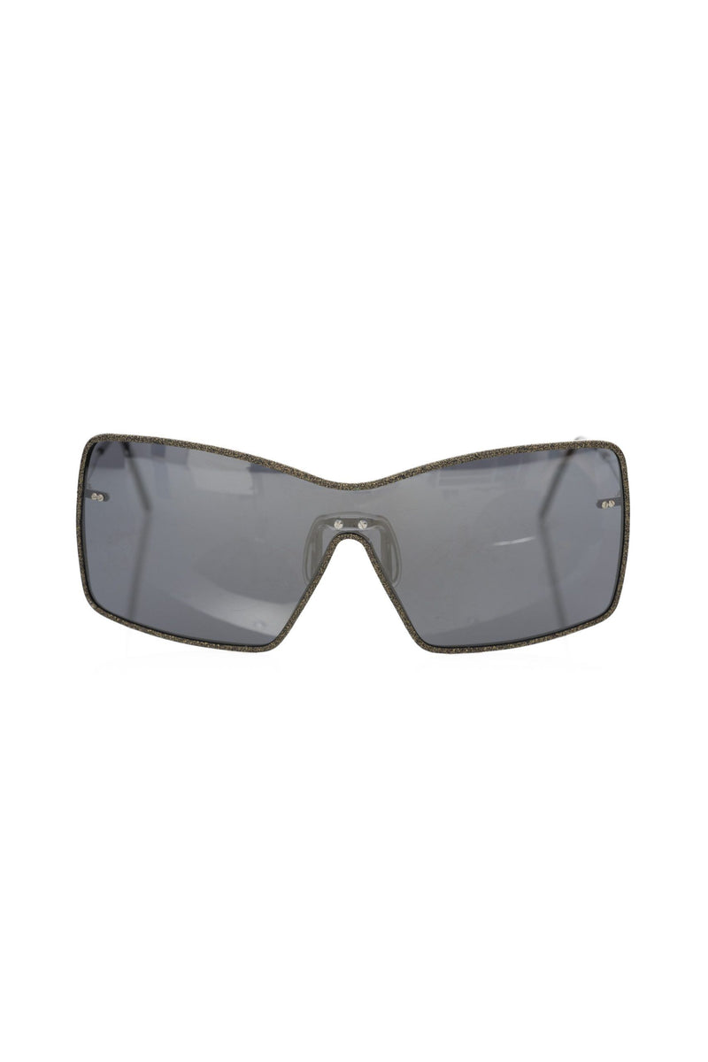 Frankie Morello Black Metallic Women Sunglasses - Shield Model
