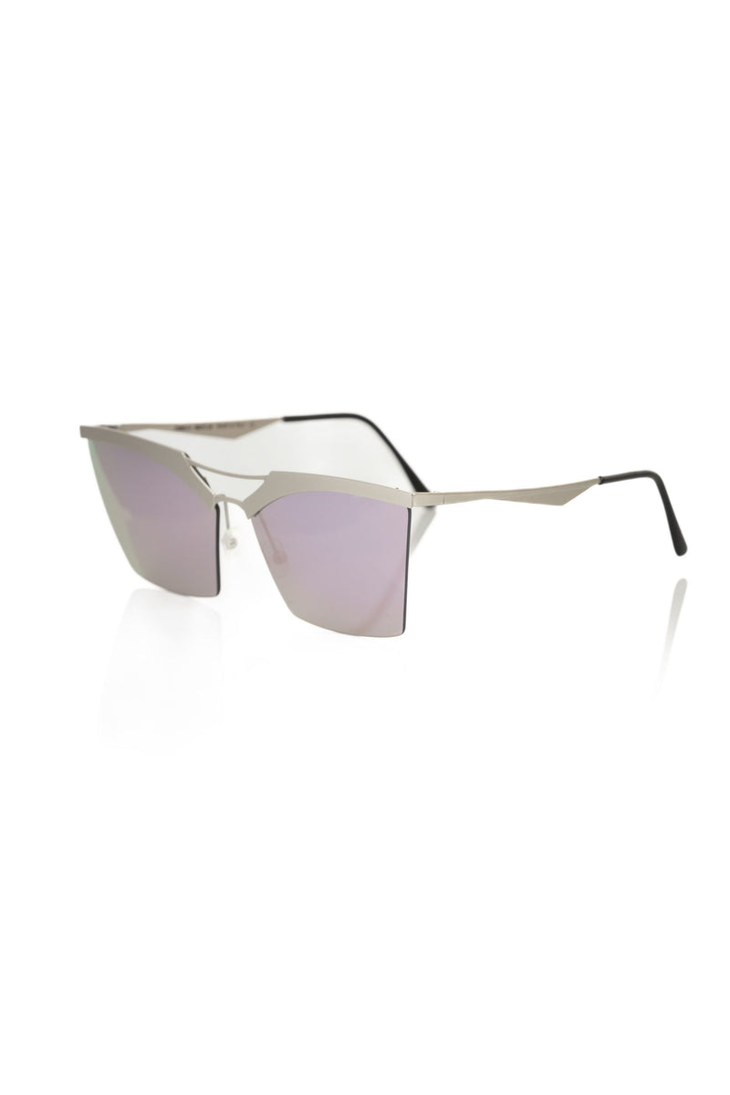 Frankie Morello Silver Metallic Women Sunglasses - Clubmaster Model