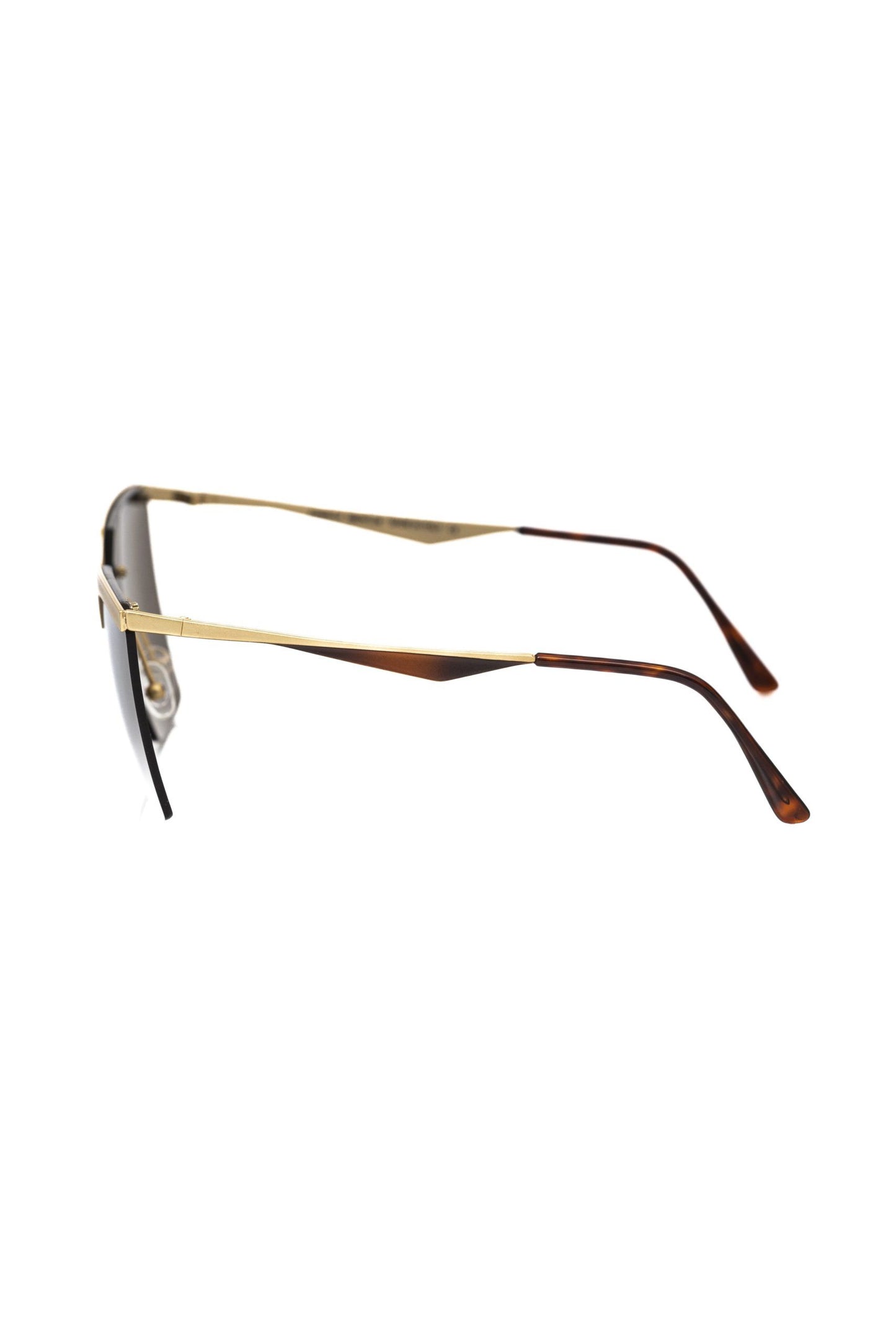 Lunettes de soleil pour femmes Frankie Morello en fibre métallique dorée