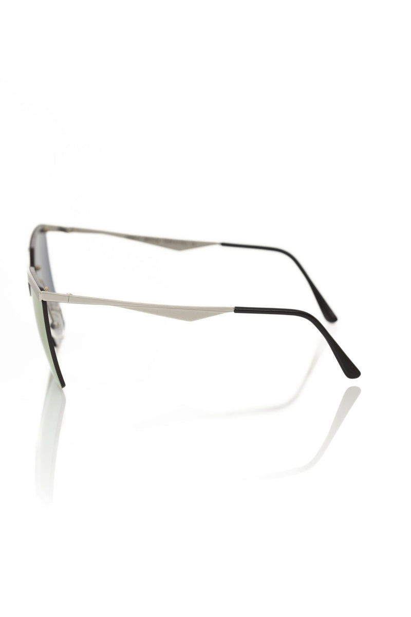 Frankie Morello Silver Metallic Women Sunglasses - Clubmaster Model
