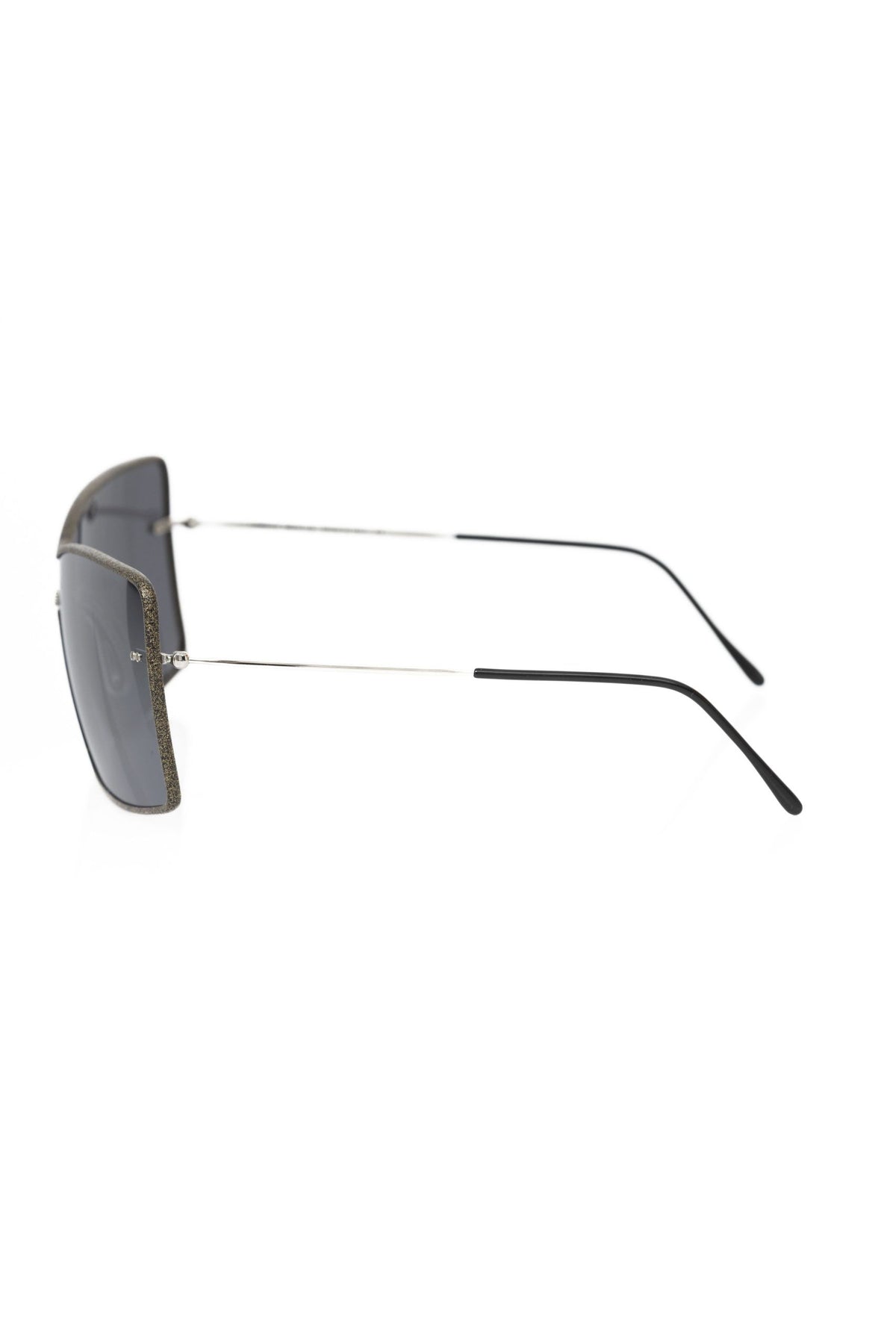 Lunettes de soleil Femme Frankie Morello - Modèle Shield Noir Métallique
