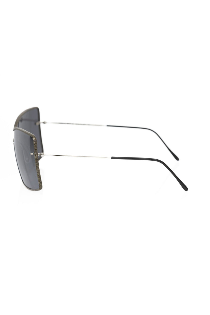 Frankie Morello Black Metallic Women Sunglasses - Shield Model