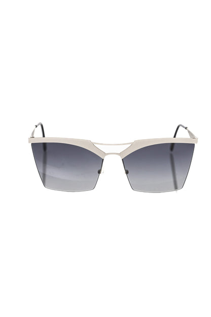 Lunettes de soleil argentées métallisées Frankie Morello pour femme