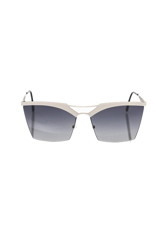 Lunettes de soleil argentées métallisées Frankie Morello pour femme