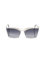 Lunettes de soleil argentées métallisées Frankie Morello pour femme