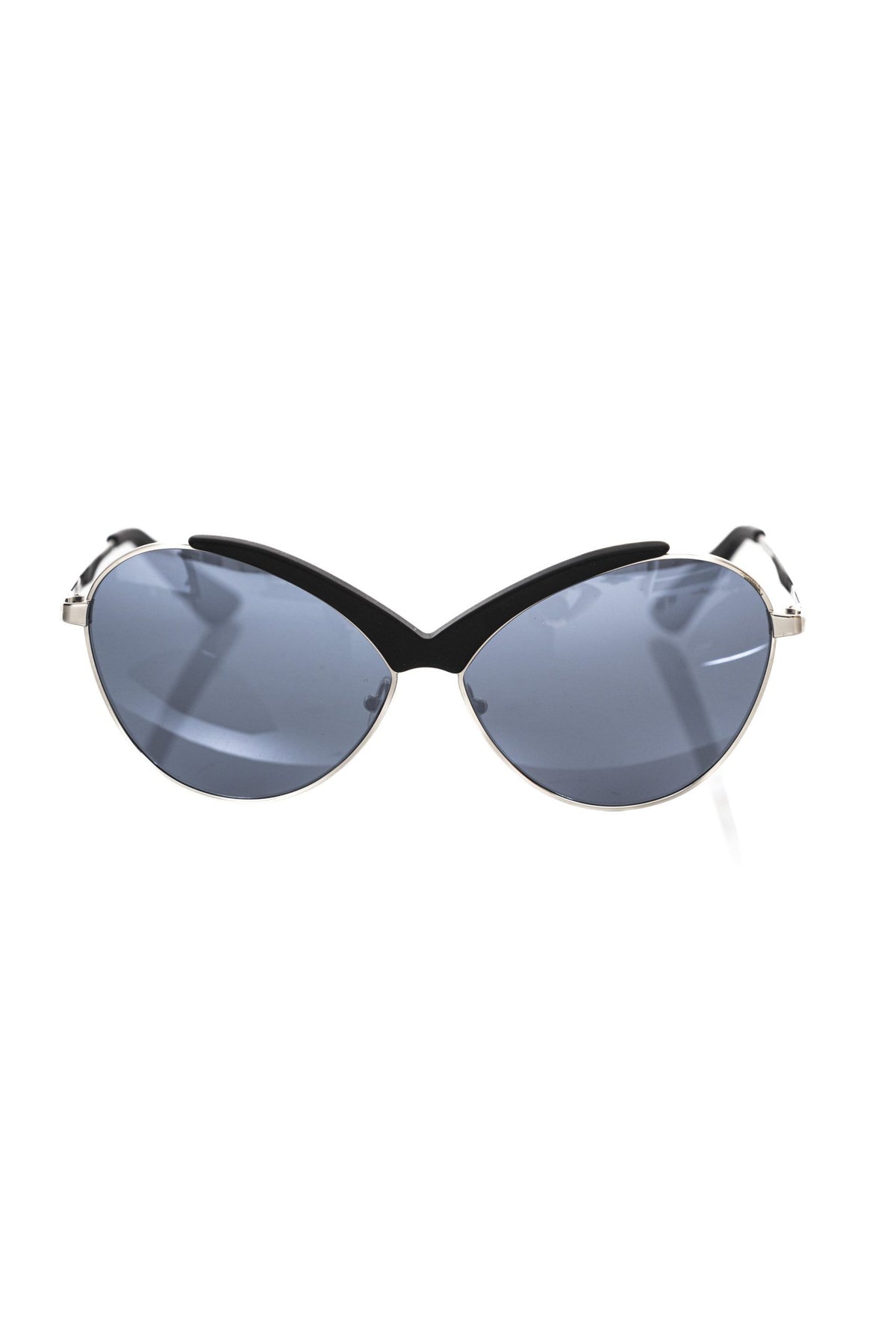 Lunettes de soleil femme Frankie Morello en fibre métallique noire