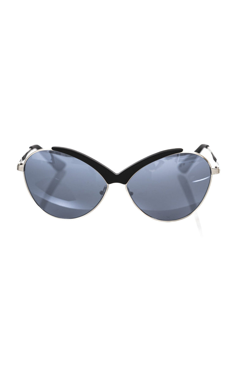 Lunettes de soleil femme Frankie Morello en fibre métallique noire