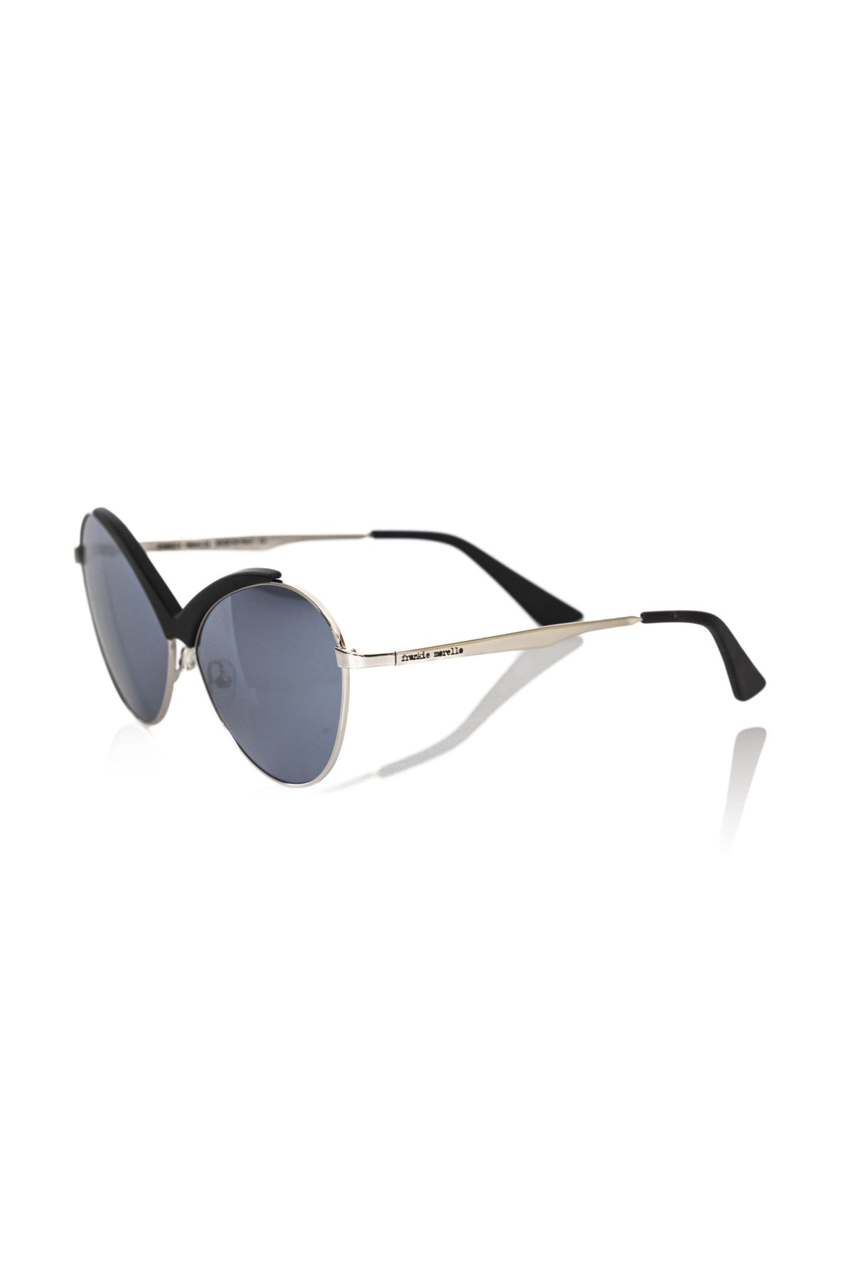 Lunettes de soleil femme Frankie Morello en fibre métallique noire