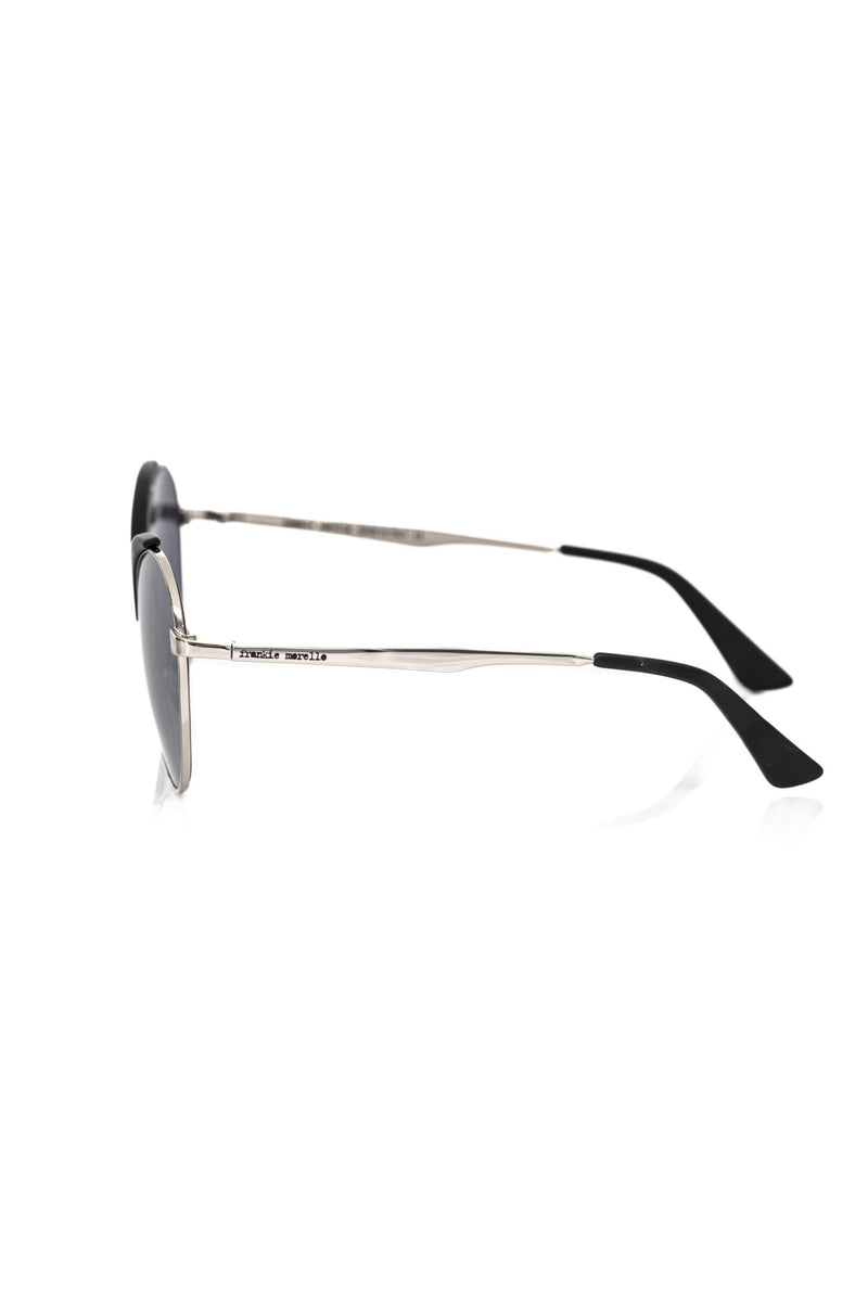 Lunettes de soleil femme Frankie Morello en fibre métallique noire