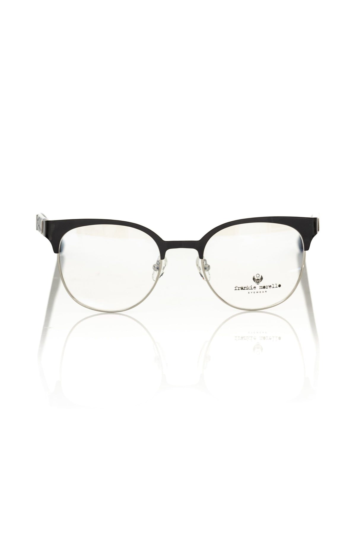 Frankie Morello Black Acetate Women Frame - Chic Clubmaster Style