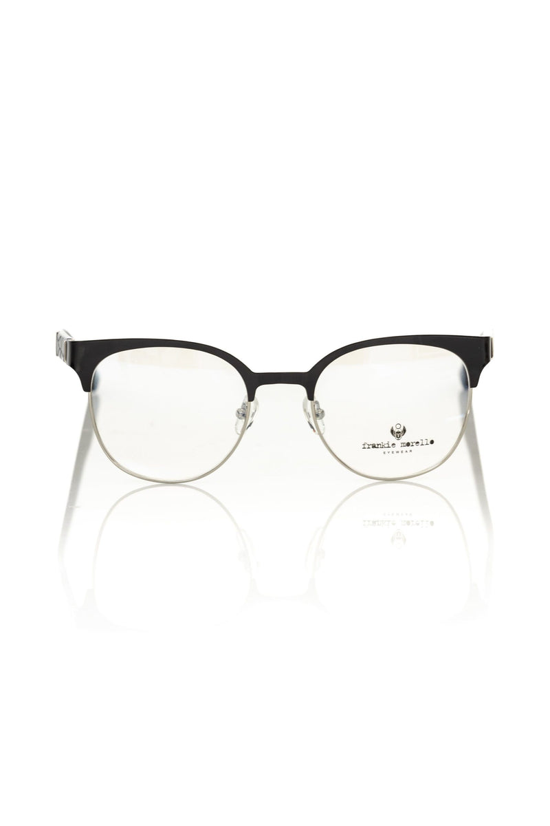 Frankie Morello Black Acetate Women Frame - Chic Clubmaster Style