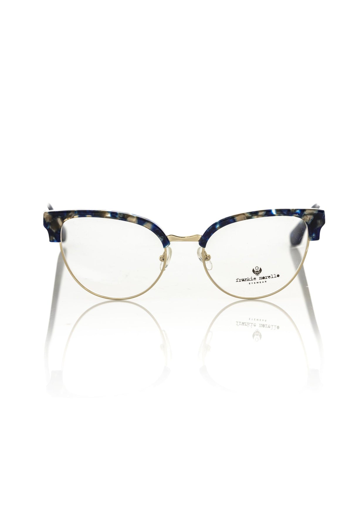 Monture de lunettes Frankie Morello Clubmaster Métallique Bleue