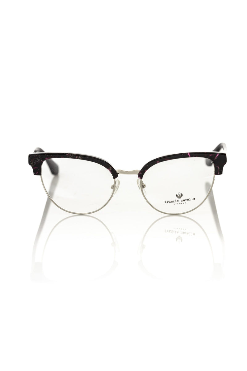 Frankie Morello Burgundy Metallic Women Frame Eyeglasses