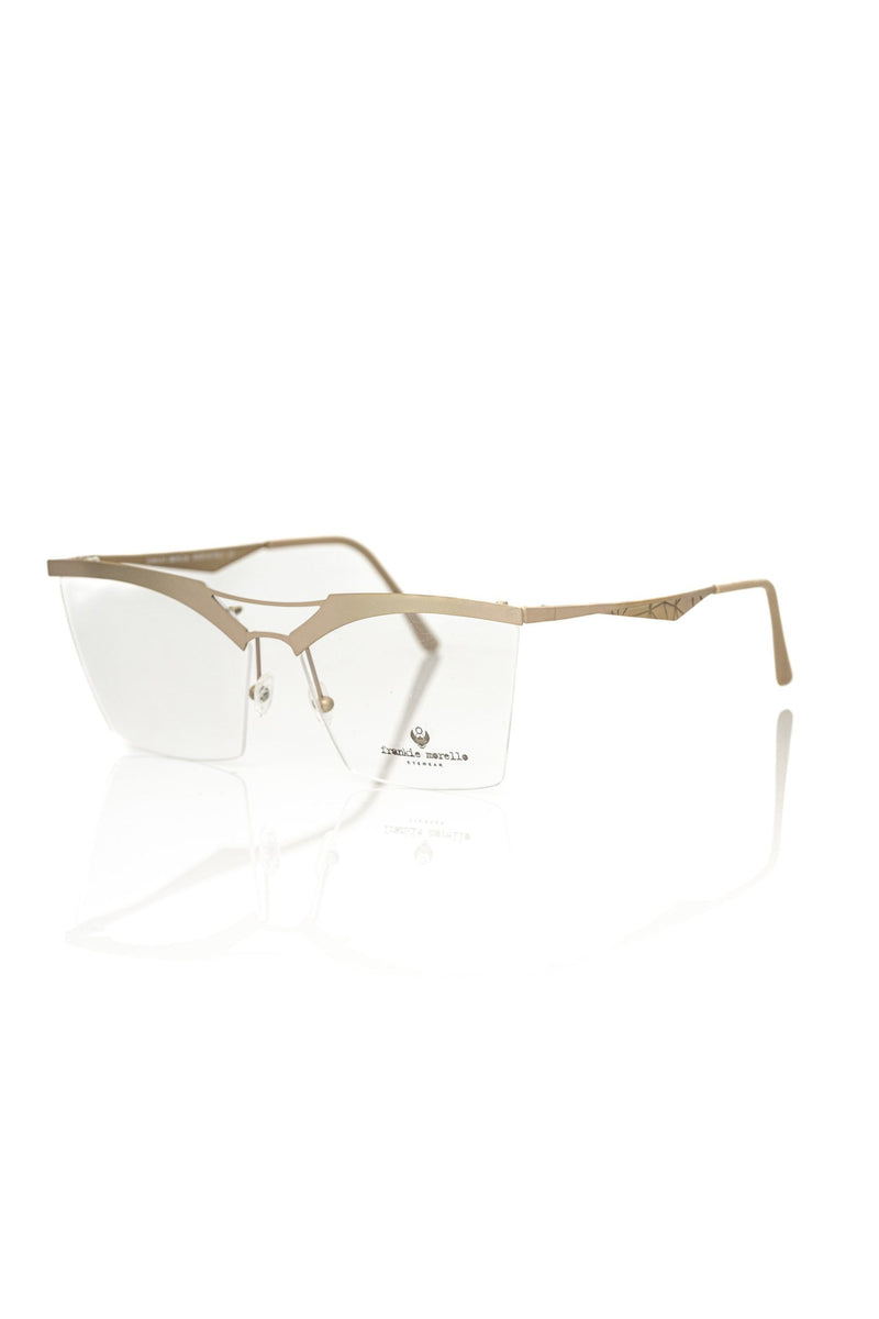 Frankie Morello Brown Metallic Fibre Clubmaster Eyeglasses