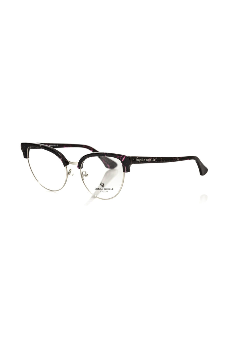 Frankie Morello Burgundy Metallic Women Frame Eyeglasses