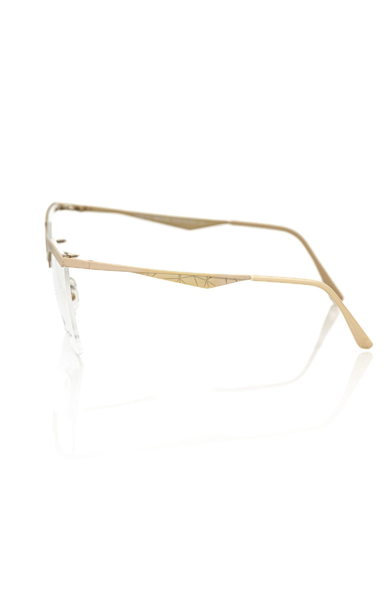 Frankie Morello Brown Metallic Fibre Clubmaster Eyeglasses