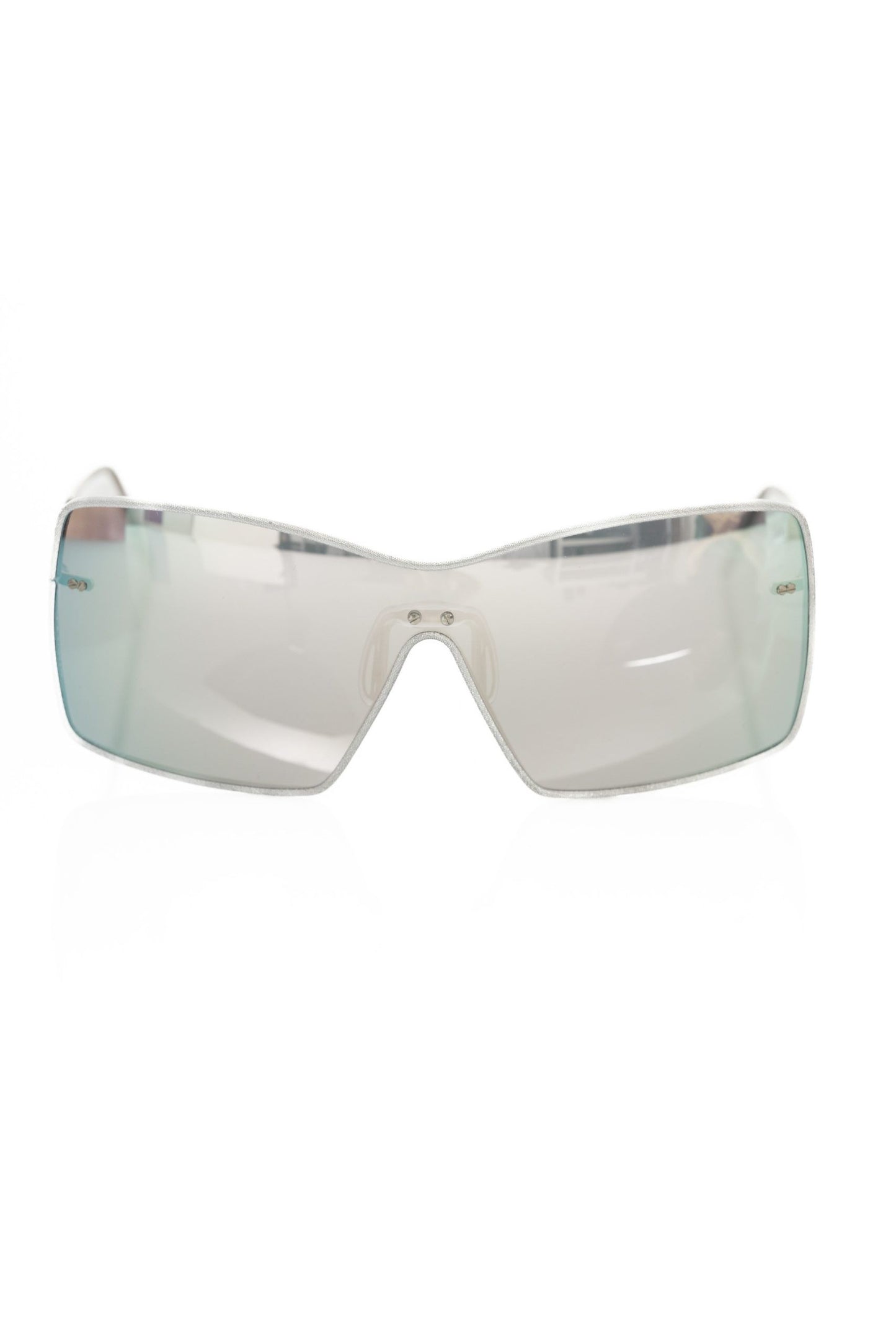 Lunettes de soleil pare-soleil argentées métalliques pour femmes de Frankie Morello