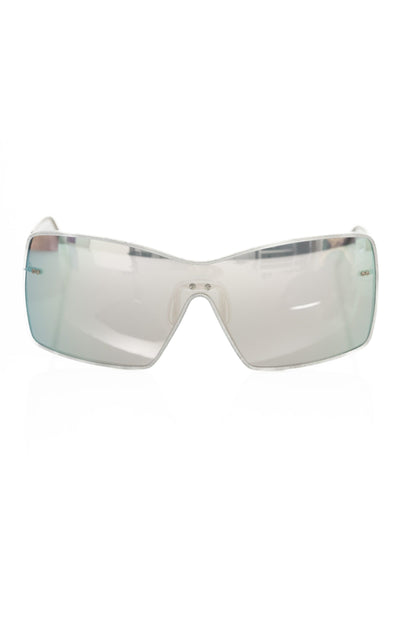Lunettes de soleil pare-soleil argentées métalliques pour femmes de Frankie Morello