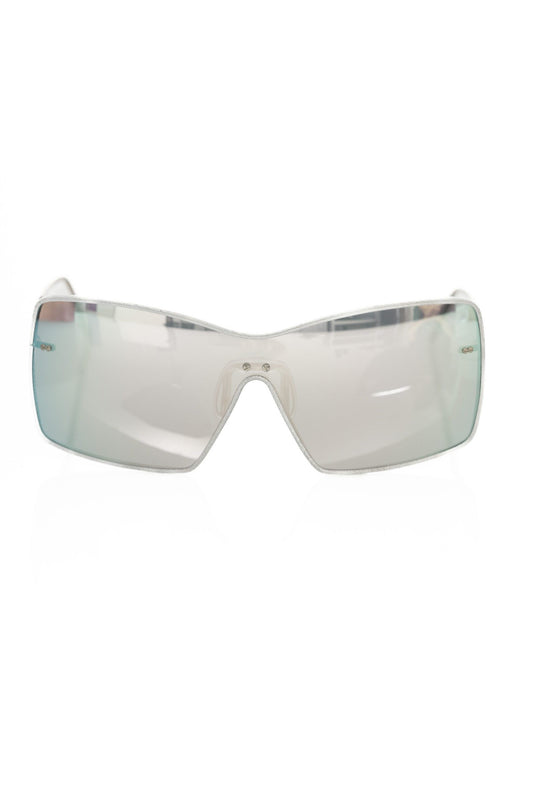 Lunettes de soleil pare-soleil argentées métalliques pour femmes de Frankie Morello