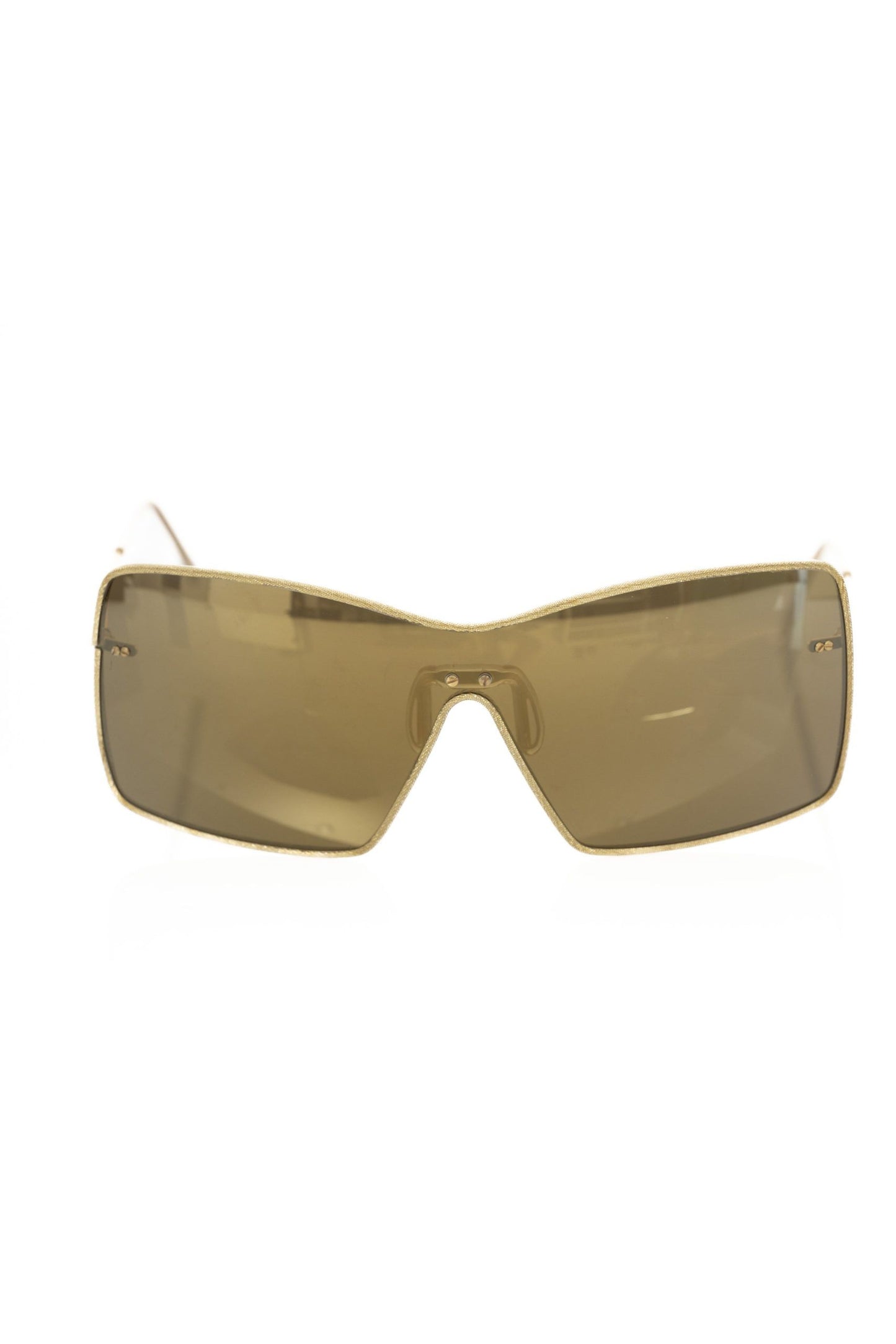 Lunettes de soleil Frankie Morello dorées métallisées pour femme