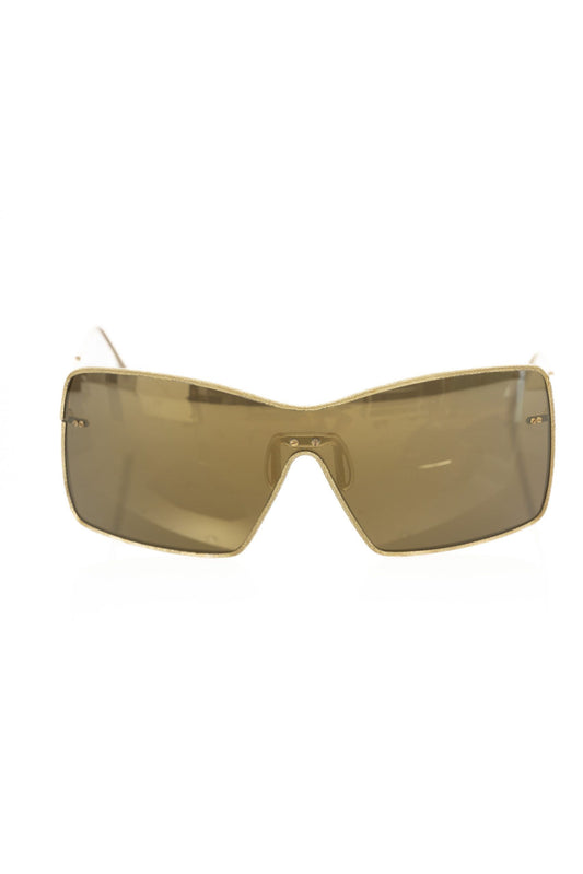 Lunettes de soleil Frankie Morello dorées métallisées pour femme
