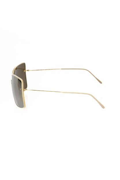 Lunettes de soleil Frankie Morello dorées métallisées pour femme