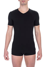 T-shirt homme en coton noir Bikkembergs