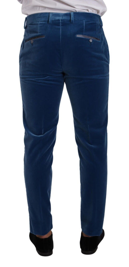 Costume 2 pièces en velours bleu SICILIA, coupe slim, Dolce & Gabbana