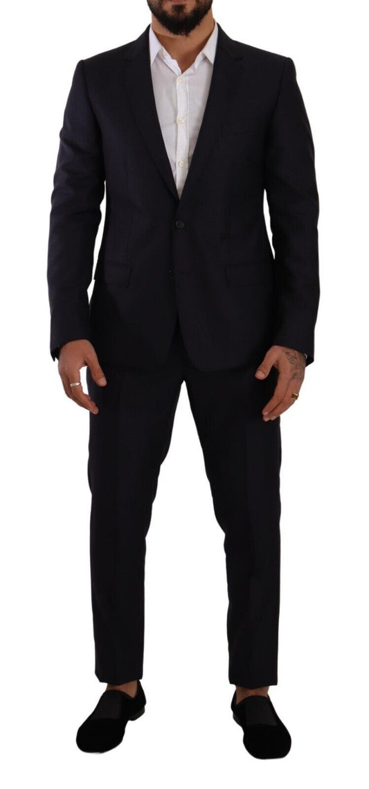 Dolce & Gabbana Bleu MARTINI Costume-manteau 2 pièces coupe slim