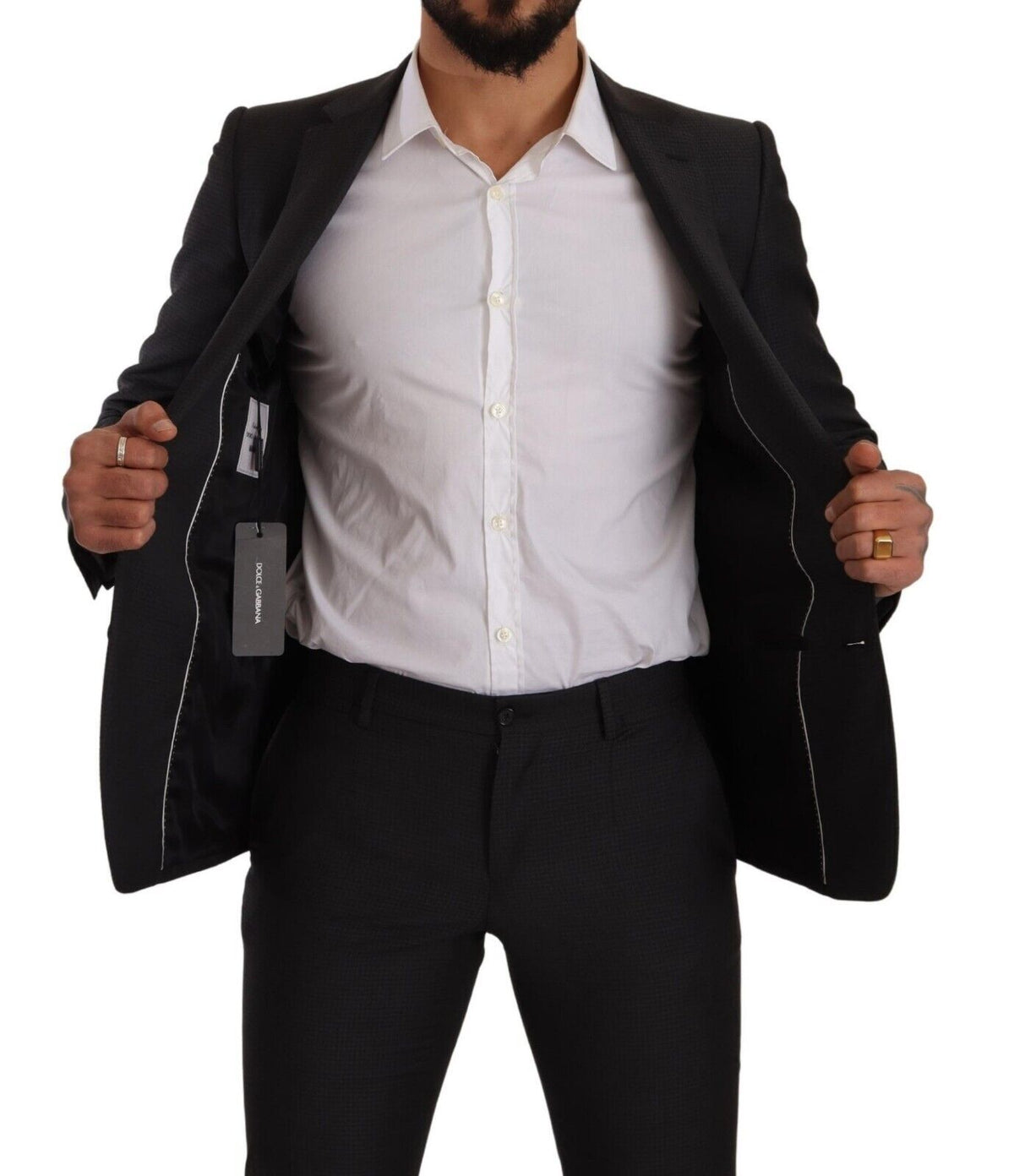 Dolce & Gabbana MARTINI Black Single Breasted 2 Piece Suit