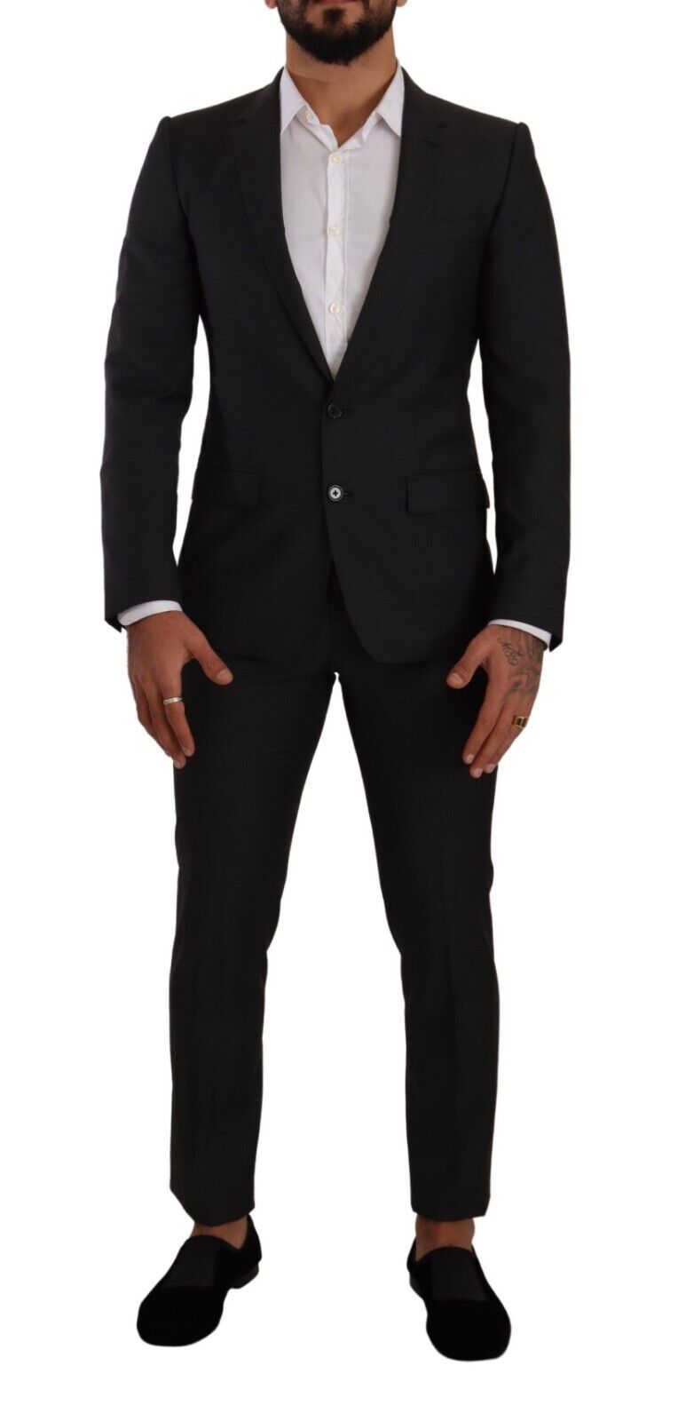 Dolce & Gabbana MARTINI Black Single Breasted 2 Piece Suit