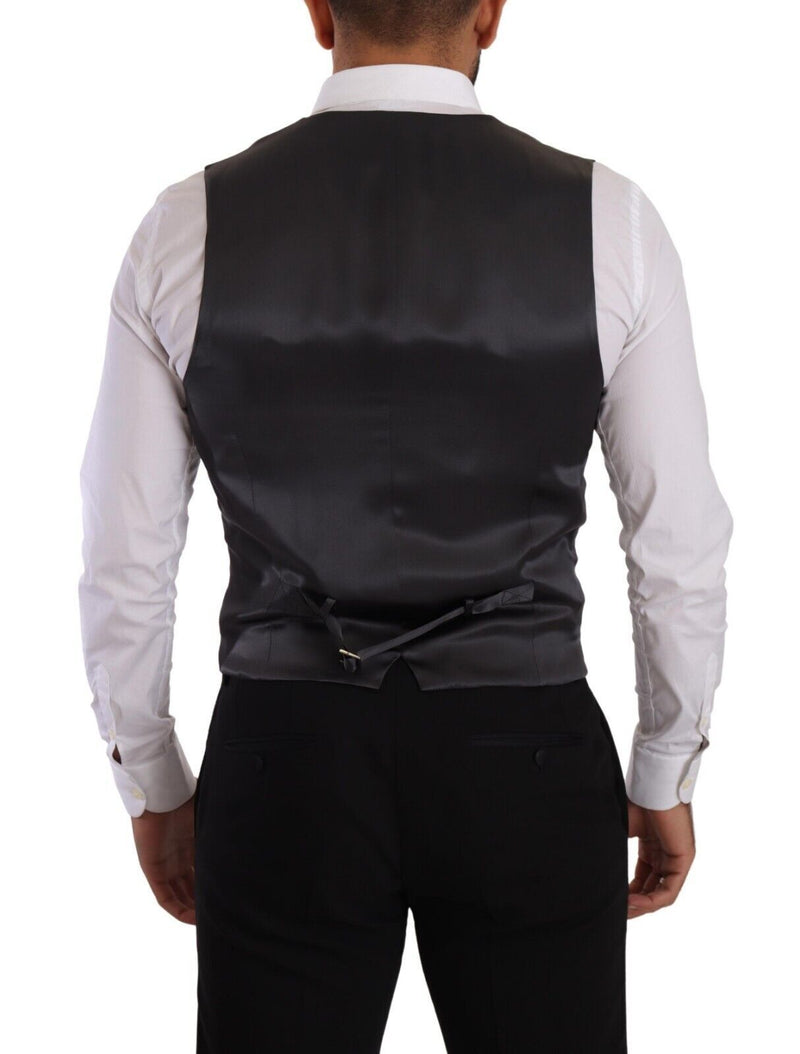 Dolce & Gabbana Gilet Double Boutonné Rayé Gris