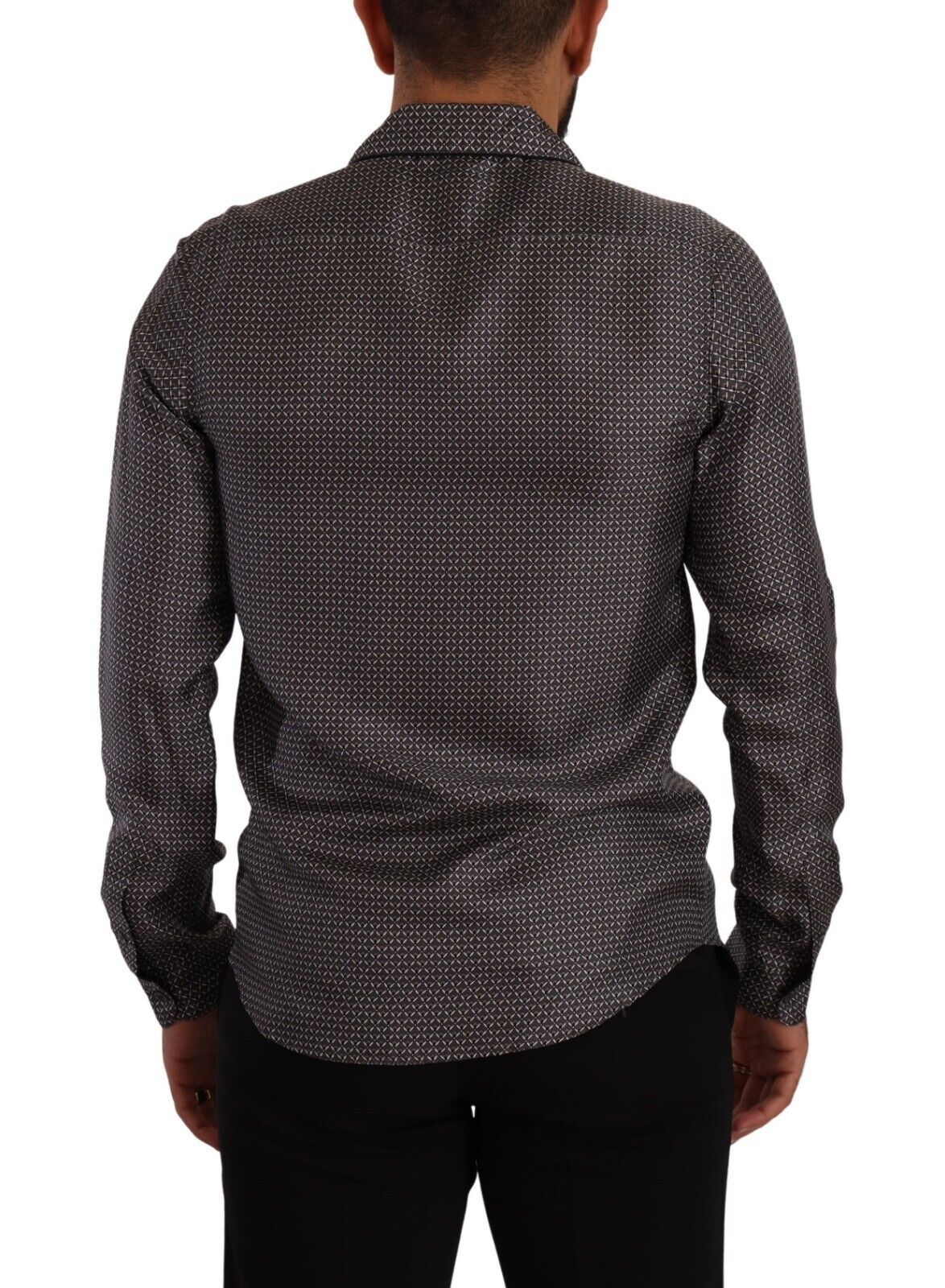 Dolce & Gabbana Gray Fantasy Pattern Pajama Top for Men