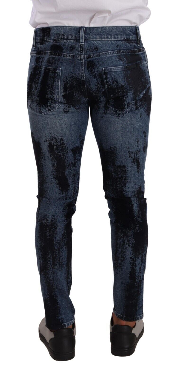 Jeans skinny en coton bleu et noir de Dolce &amp; Gabbana