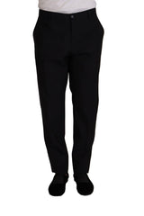 Pantalon-tailleur habillé en laine et soie bleu de Dolce &amp; Gabbana