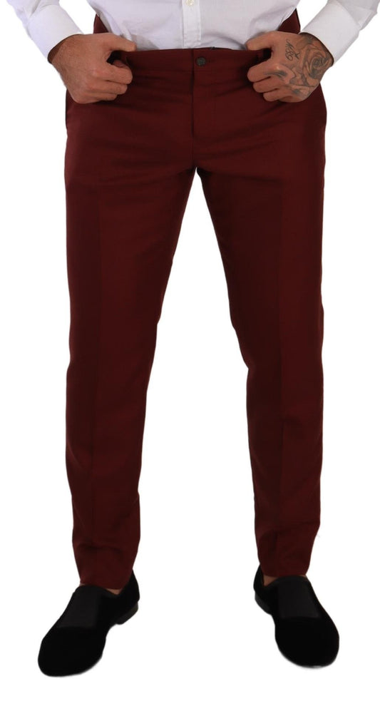 Robe en soie et cachemire rouge Dolce & Gabbana, pantalon homme.