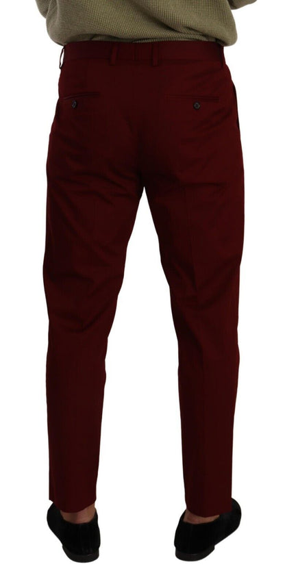 Pantalon chino en coton rouge foncé pour homme de Dolce & Gabbana