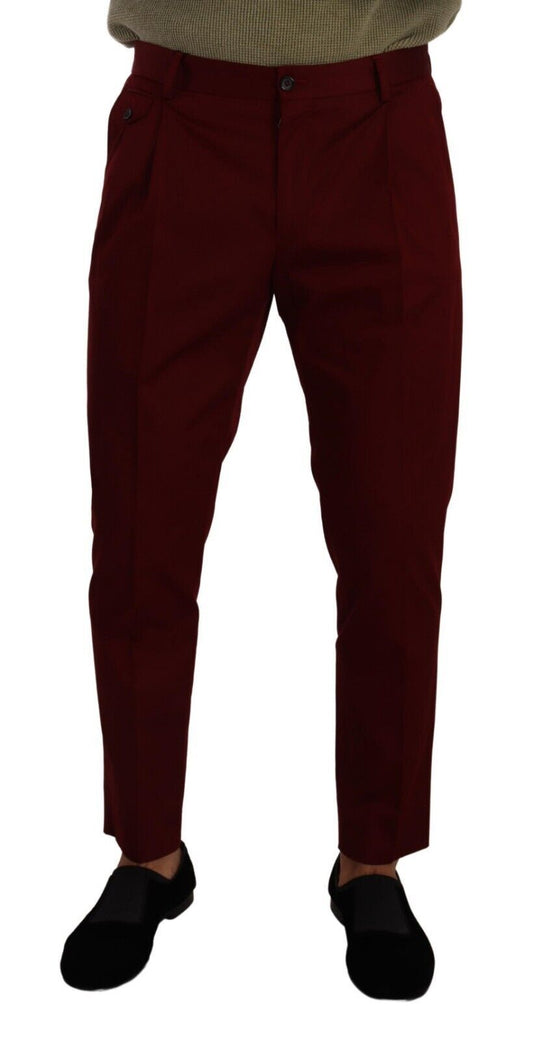 Pantalon chino en coton rouge foncé pour homme de Dolce & Gabbana