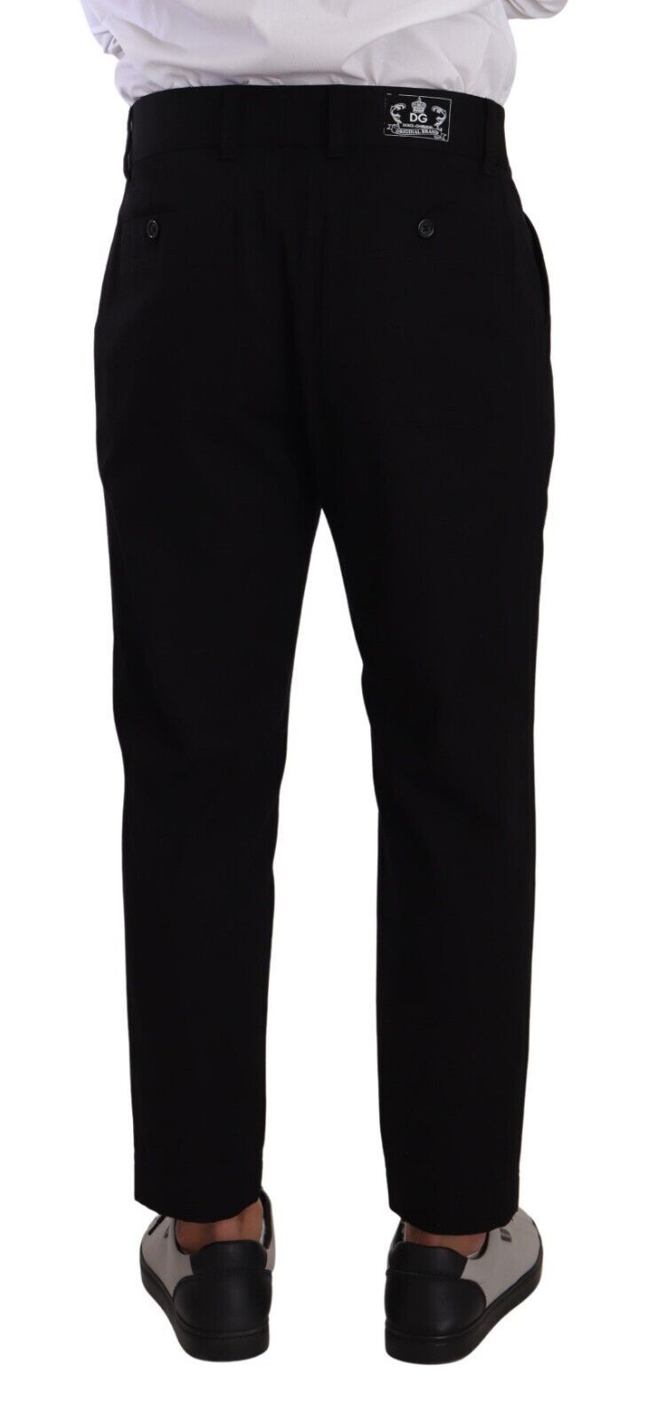 Pantalon chino en coton stretch noir de Dolce &amp; Gabbana