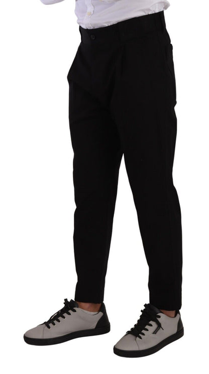 Pantalon chino en coton stretch noir de Dolce & Gabbana